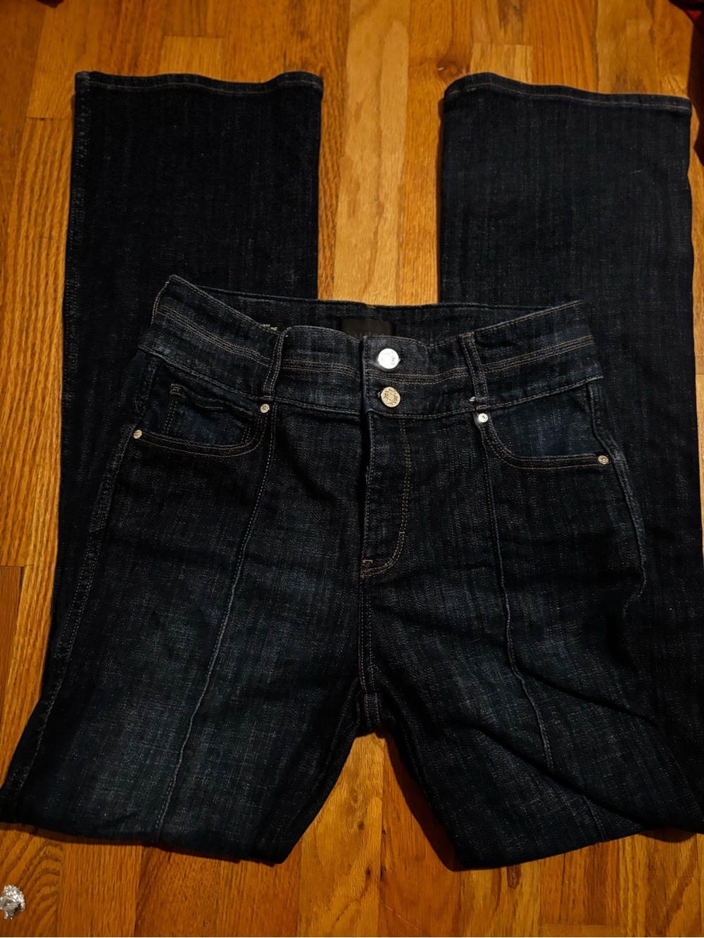 White House Black Market Dark Indigo Boot-Cut Jeans